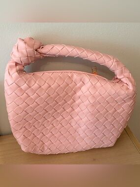 A New Day Woven Slouchy Shoulder Handbag with Decorative Knotted Handle New